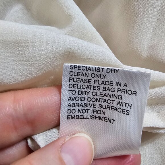 Karen Millen Silk Halter‎ Fairy Dress 8 Butterfly Embellished Empire Fit & Flare - Picture 10 of 13